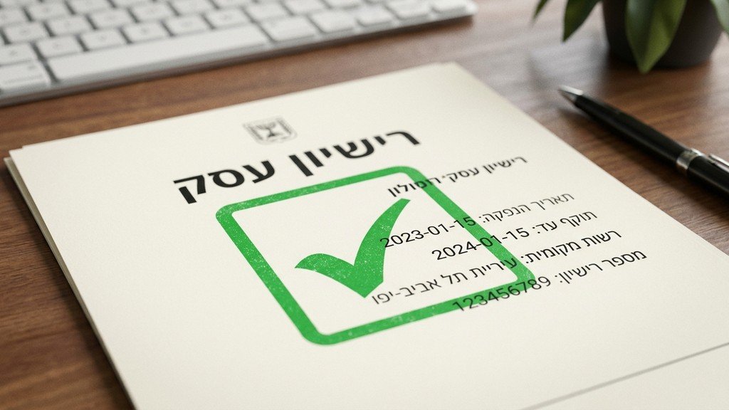 אישור הפעלת עסק חתום עם חותמת ירוקה