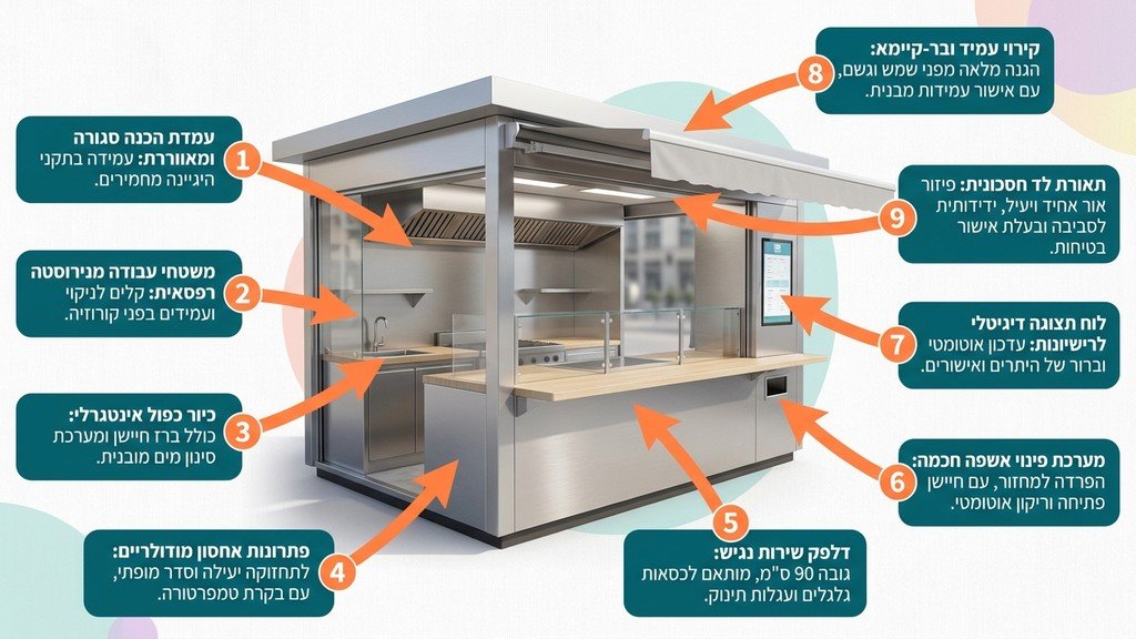 דוכן מזון מודרני ותקני