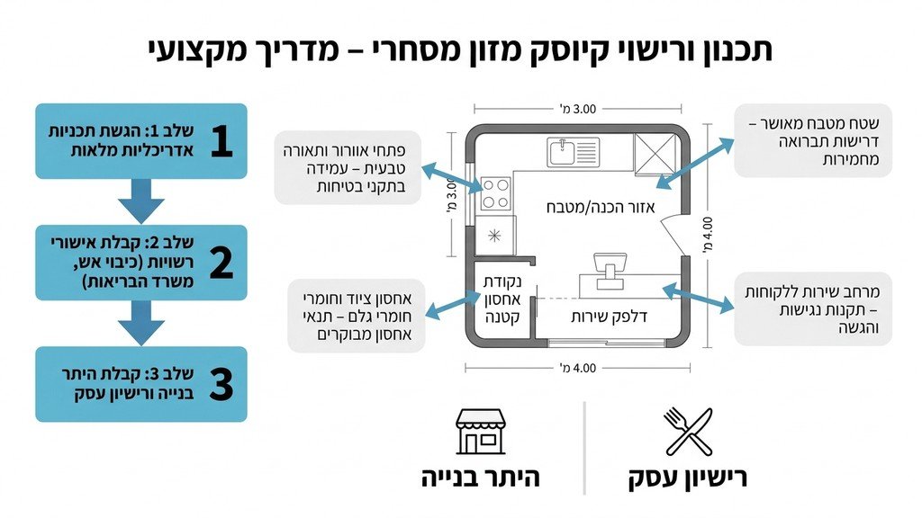 תכנון אדריכלי לדוכן מזון