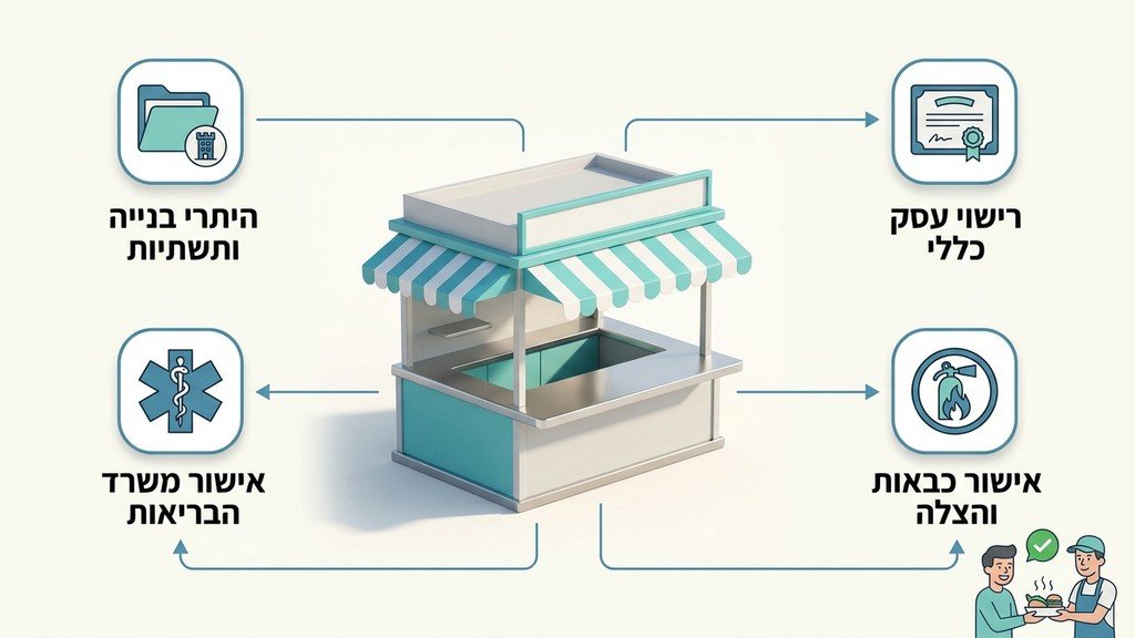 דוכן מזון מצליח עם רישיון עסק