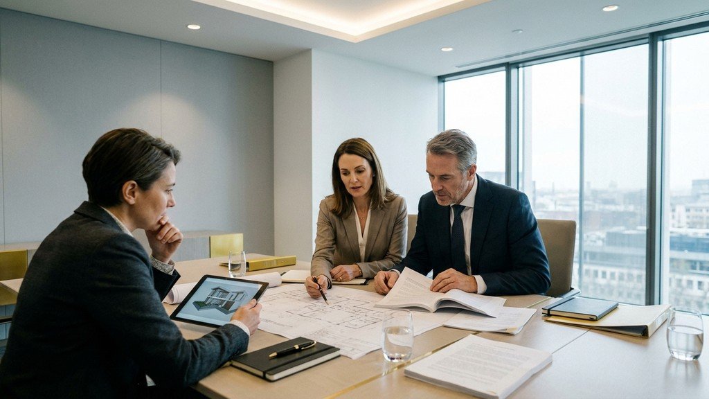 צוות מקצועי של עורכי דין ואדריכלים בעבודה משותפת