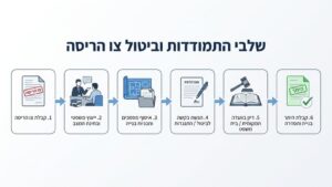 מסמכים משפטיים ותוכניות בנייה על שולחן עבודה