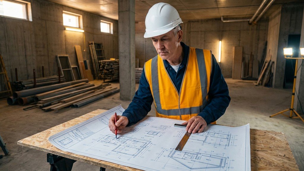 בדיקת תוכניות הנדסיות לאיתור חריגות בנייה במוסך