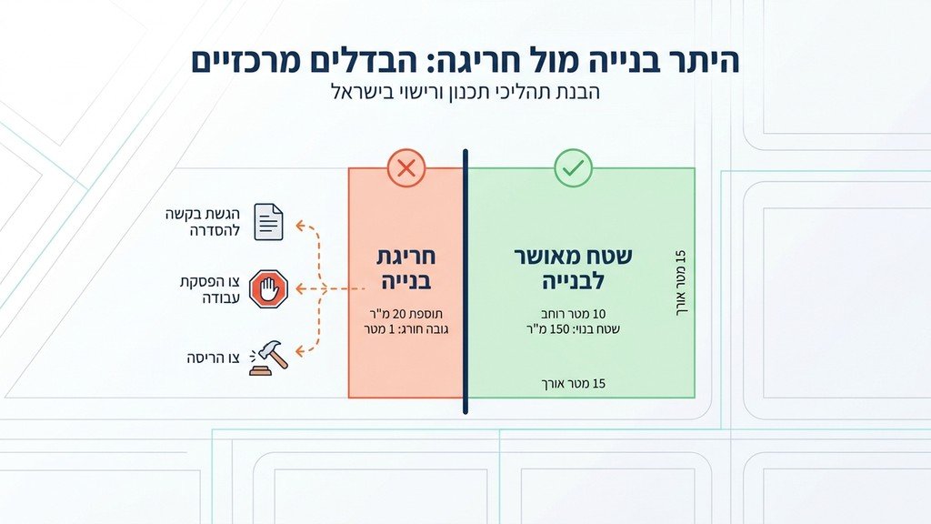 תוכניות בניין עיר והיתרי בנייה על שולחן עבודה מקצועי