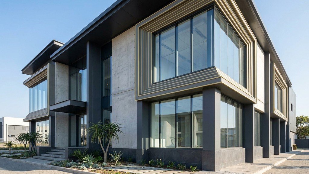 מבנה מסחרי מודרני בתהליך רישוי עסקים והסדרת היתרים